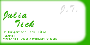 julia tick business card